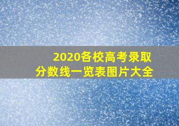 2020各校高考录取分数线一览表图片大全