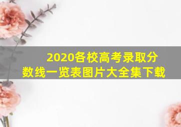 2020各校高考录取分数线一览表图片大全集下载