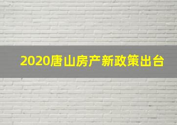 2020唐山房产新政策出台