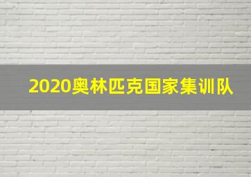 2020奥林匹克国家集训队