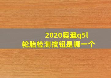 2020奥迪q5l轮胎检测按钮是哪一个