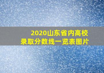 2020山东省内高校录取分数线一览表图片