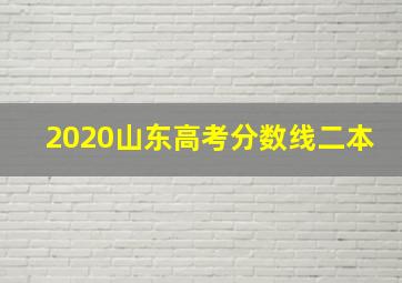 2020山东高考分数线二本