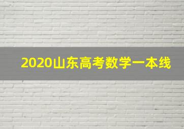 2020山东高考数学一本线