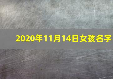 2020年11月14日女孩名字