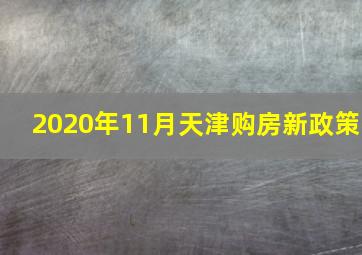 2020年11月天津购房新政策