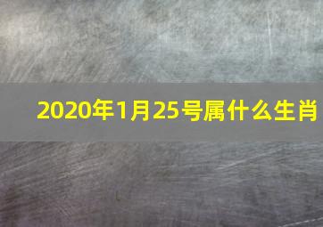 2020年1月25号属什么生肖