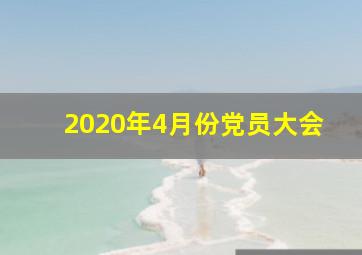 2020年4月份党员大会