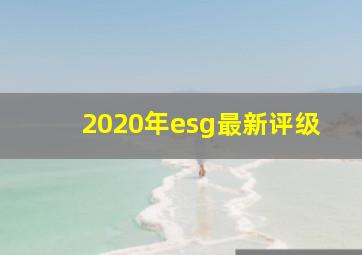 2020年esg最新评级