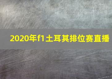 2020年f1土耳其排位赛直播