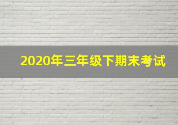 2020年三年级下期末考试