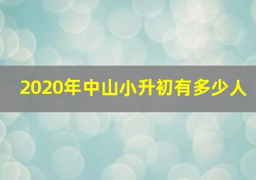 2020年中山小升初有多少人