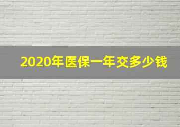 2020年医保一年交多少钱