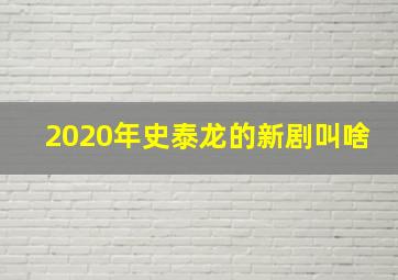 2020年史泰龙的新剧叫啥