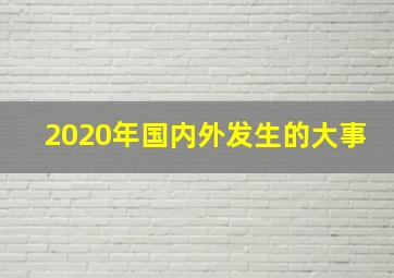 2020年国内外发生的大事