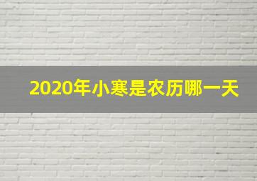 2020年小寒是农历哪一天