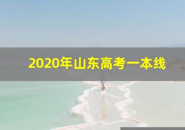 2020年山东高考一本线