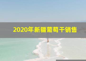 2020年新疆葡萄干销售