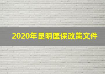 2020年昆明医保政策文件