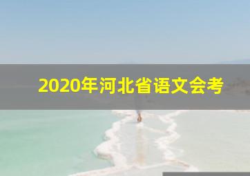 2020年河北省语文会考