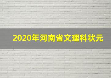 2020年河南省文理科状元