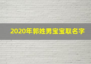 2020年郭姓男宝宝取名字