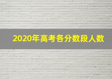 2020年高考各分数段人数