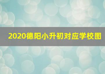 2020德阳小升初对应学校图