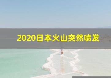 2020日本火山突然喷发