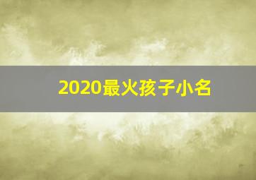 2020最火孩子小名