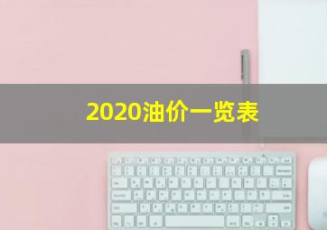 2020油价一览表