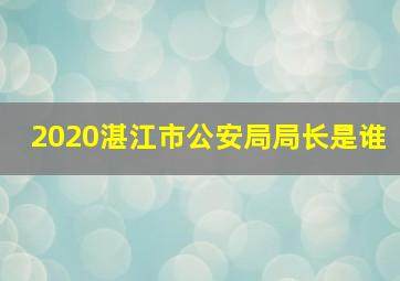 2020湛江市公安局局长是谁