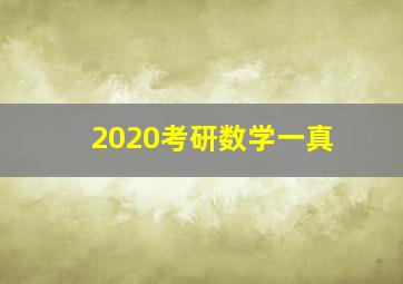 2020考研数学一真