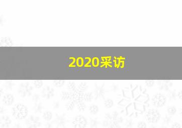 2020采访