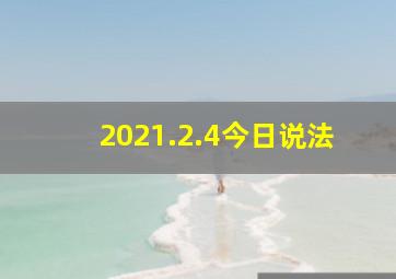 2021.2.4今日说法