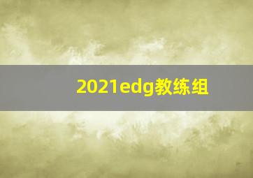 2021edg教练组