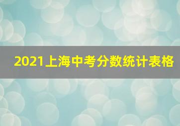 2021上海中考分数统计表格