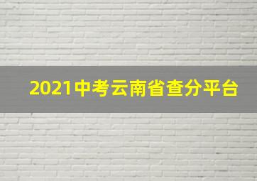 2021中考云南省查分平台