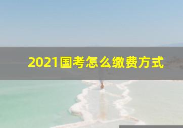 2021国考怎么缴费方式