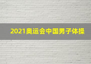 2021奥运会中国男子体操