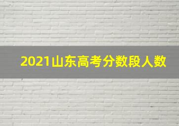 2021山东高考分数段人数