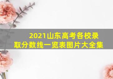 2021山东高考各校录取分数线一览表图片大全集