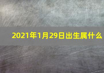 2021年1月29日出生属什么