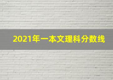 2021年一本文理科分数线