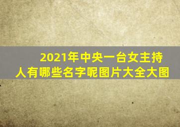 2021年中央一台女主持人有哪些名字呢图片大全大图