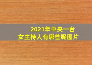 2021年中央一台女主持人有哪些呢图片