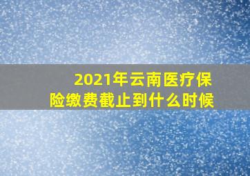 2021年云南医疗保险缴费截止到什么时候