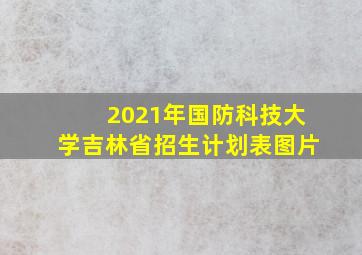 2021年国防科技大学吉林省招生计划表图片