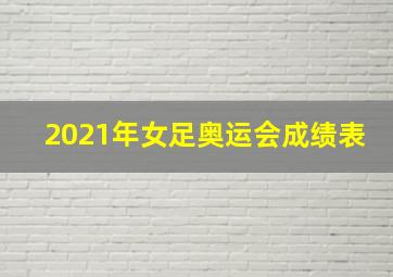 2021年女足奥运会成绩表