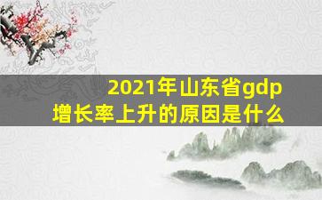 2021年山东省gdp增长率上升的原因是什么